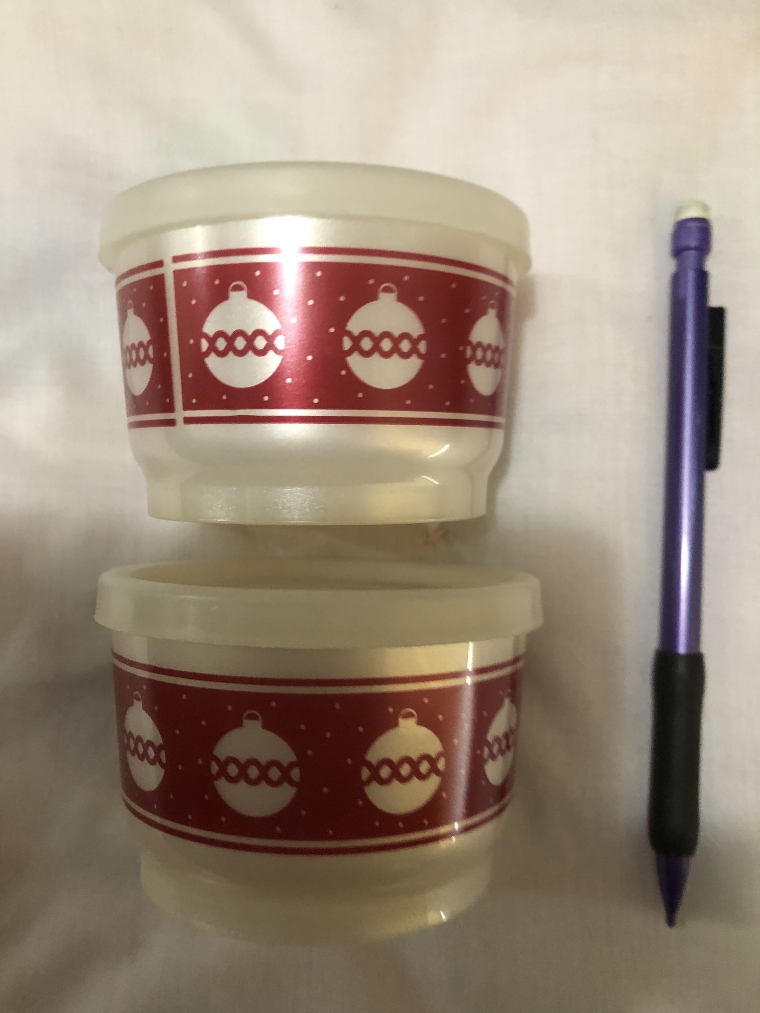 Two New Tupperware Lidded Mini Containers