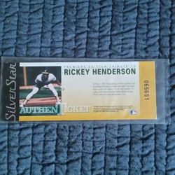 Ricky Henderson Authentic Ticket