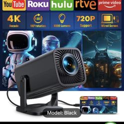 New Mini Smart Home Projector, 720P Support, 150ANSI Portable Projector, 180° Freely Adjustable Angle, Compatible with Smart phone/Tablet/Laptop/USB D