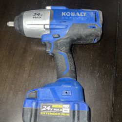 Kobalt 24v 1/2” Impact Wrench Brushless With Battery And Charger $150 