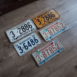 Nebraska license plate vintage