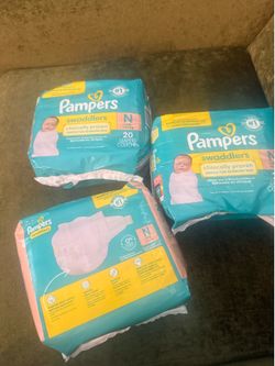 Pampers Newborn Diapers – 3 Unopened Packs (60 Total Diapers)