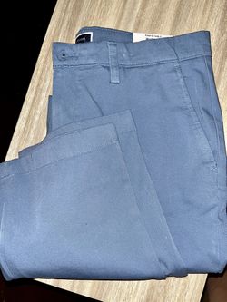 Club Room Chino Pant 33W 32L 4-way Stretch Wedgewood Blue