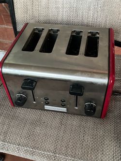Red Silver and Black Toaster (4)