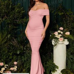 Pink Maternity Dress 