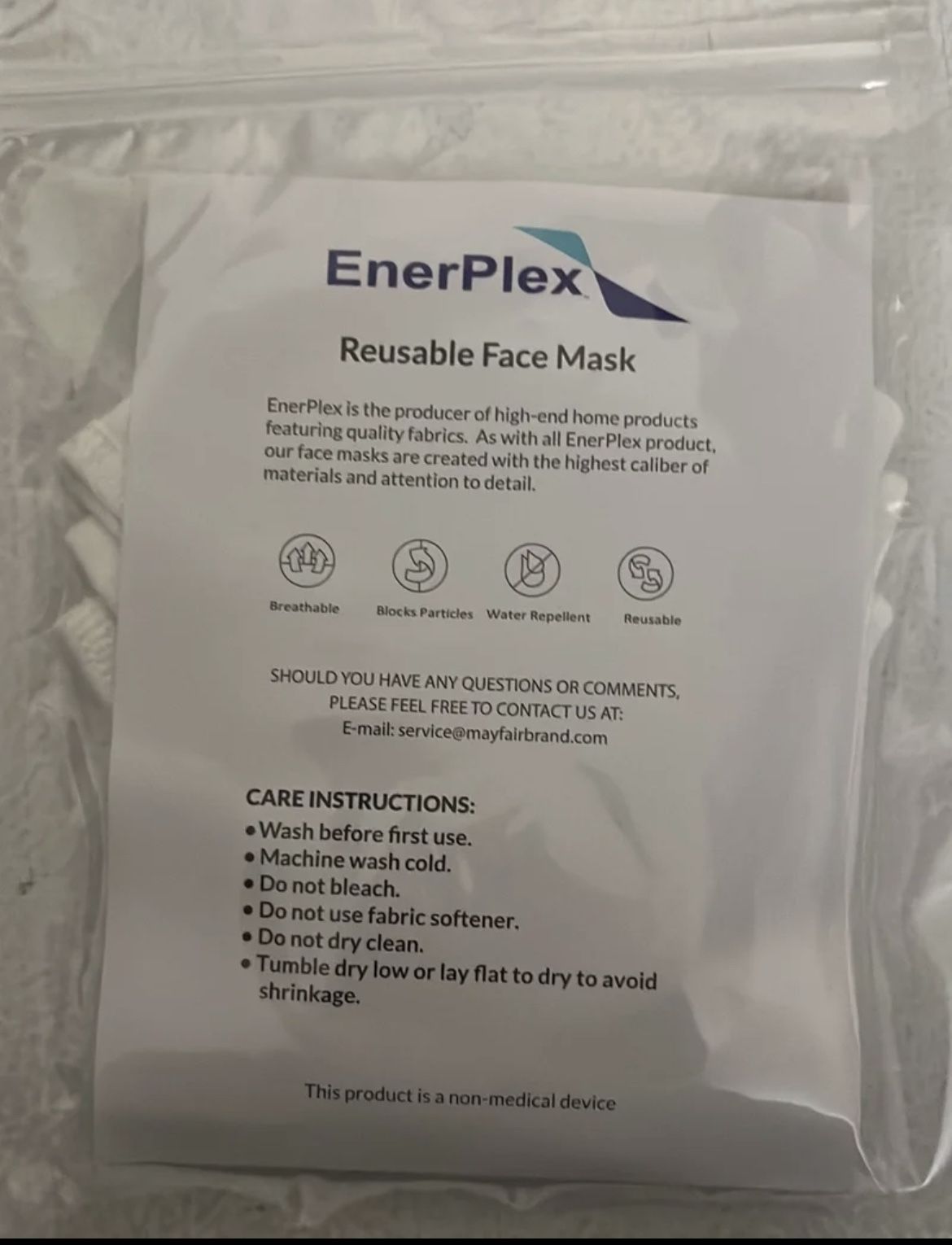 EnerPlex Reusable Face Mask - 3 Pack