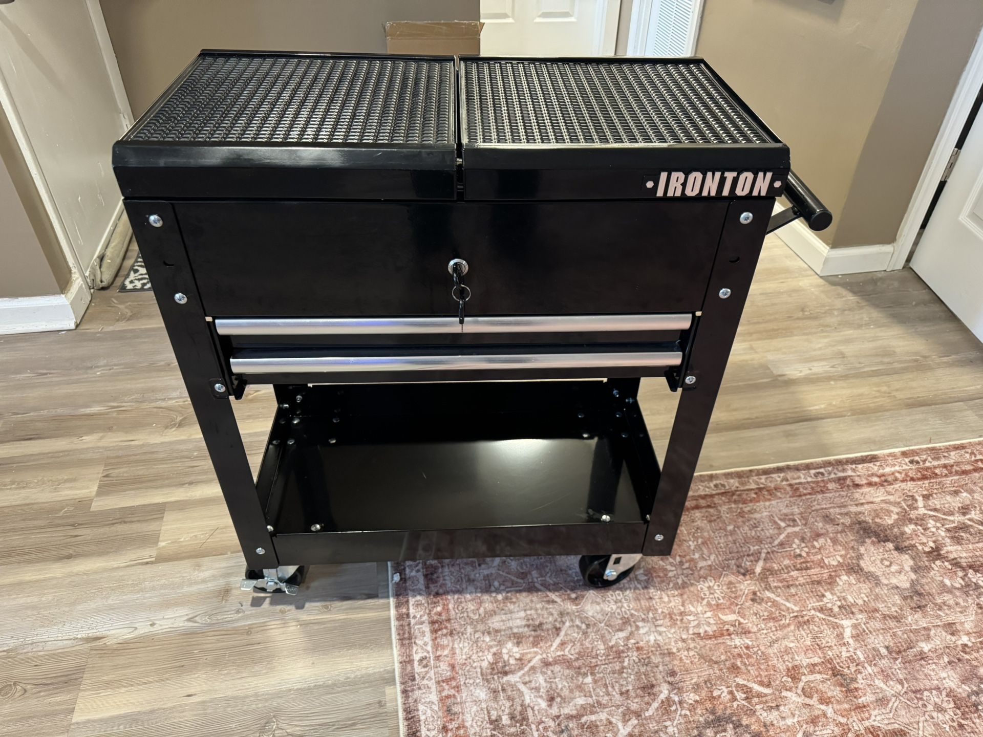 Ironton 28in. 2-Drawer Tool Storage Cart