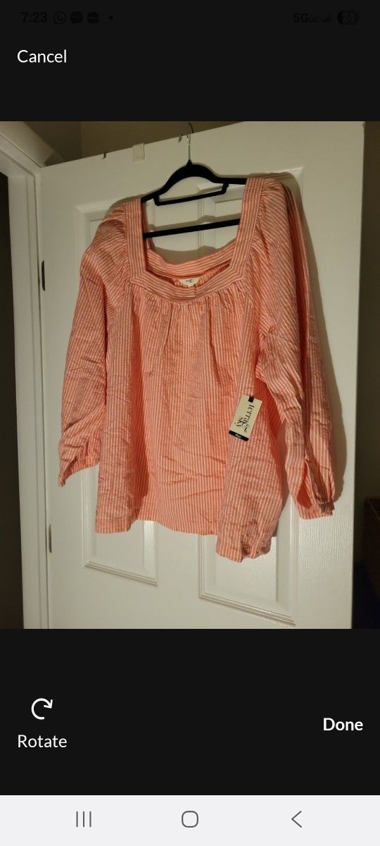 Womens Plus Size Sere Sucker Blouse