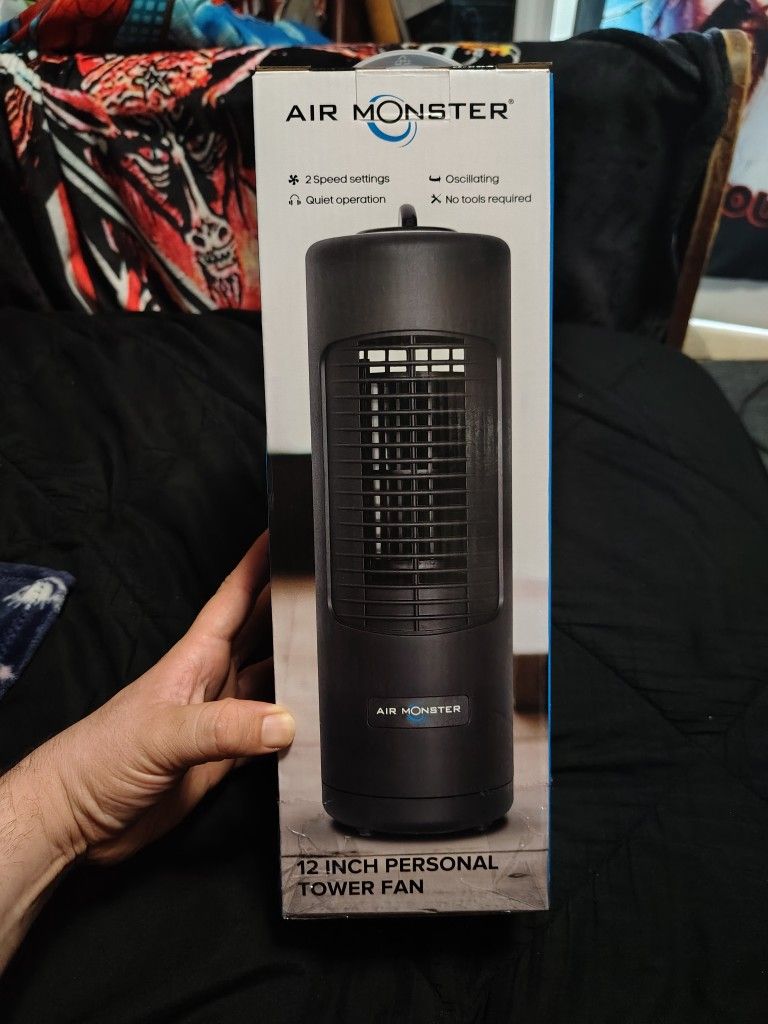 Air Monster 12 Inch Personal Tower Fan