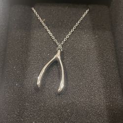 Sterling Silver PAJ925 wishbone necklace