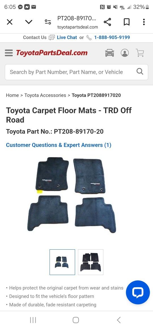 2018-22 Toyota 4runner Trd floor mats