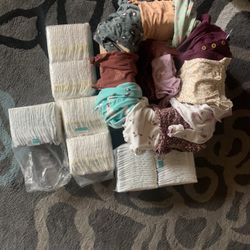Newborn Diapers And Clothes 