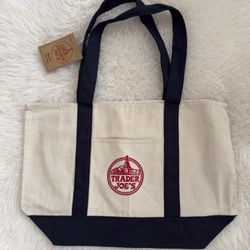 Trader Joe’s Canvas Tote Bag - Navy NWT