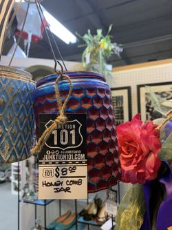 Honeycomb jar/candle holder