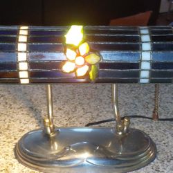 1921 Slag‑Glass Desk Lamp (“Roaring 20's Barrel Lamp”)
