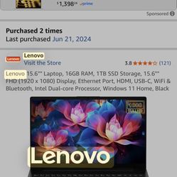 Lenovo Laptops Brand New