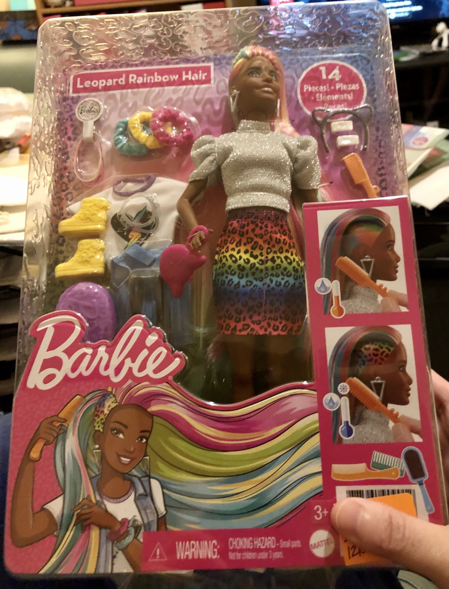 LEOPARD RAINBOW HAIR BARBIE.New!