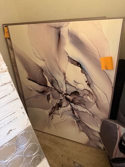Black and white epoxy art with Frame