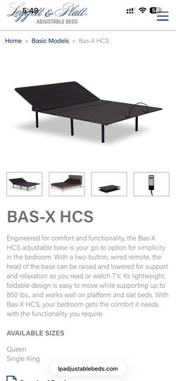 Leggett and Platt adjustable bed King size
