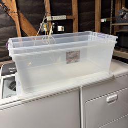 2 Sterilite Clear Storage Bins