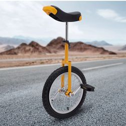 16 In 16” Unicycle One Wheel For Adults Kids (tall 4’-5’3” , Under 130 Lb)
