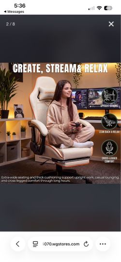 Gaming Chair Big and Tall for E-Sports Gamers, Ergonomic Game Chair with Footrest