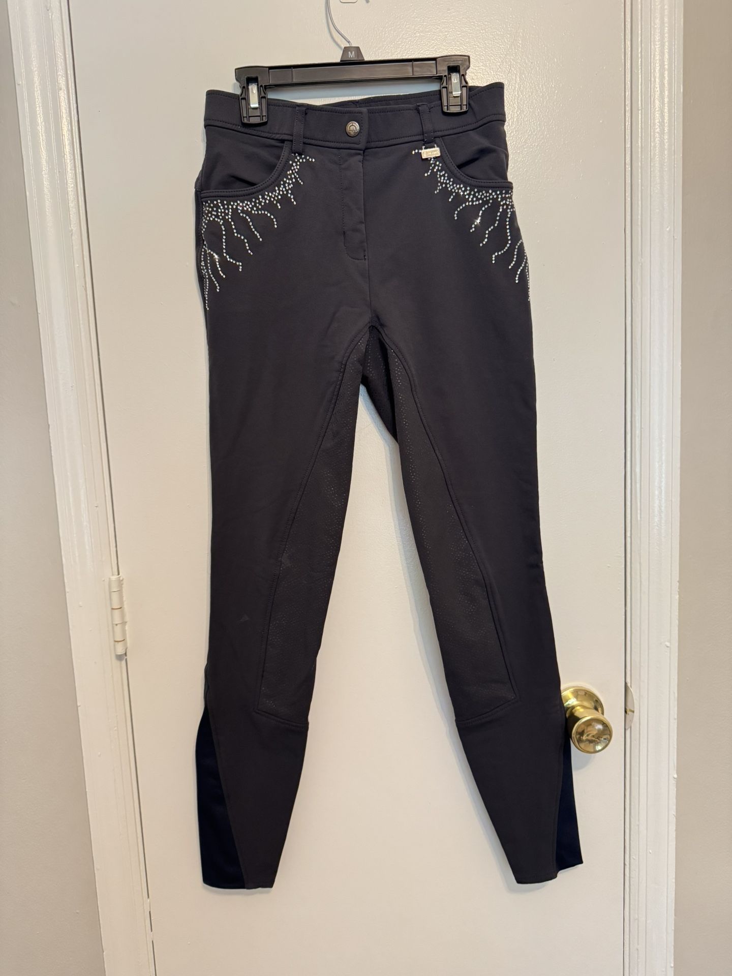 Montar Femke Yati Crystal Lians Grip Breeches Grey Size 36