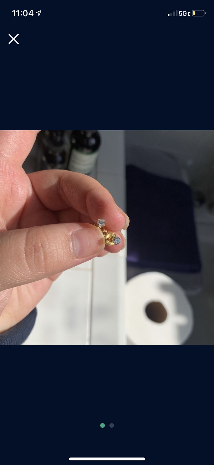 14kt Gold Diamond Earrings