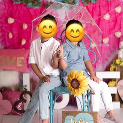 6 X 8 Tie Dye Heart Backdrop