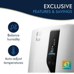 DeLonghi Portable Air Conditioner 12,500 BTU,cool extra large rooms up to 550 sq ft,wifi with alexa,energy saving,heat,quiet,remote,AC Unit,dehumidifi