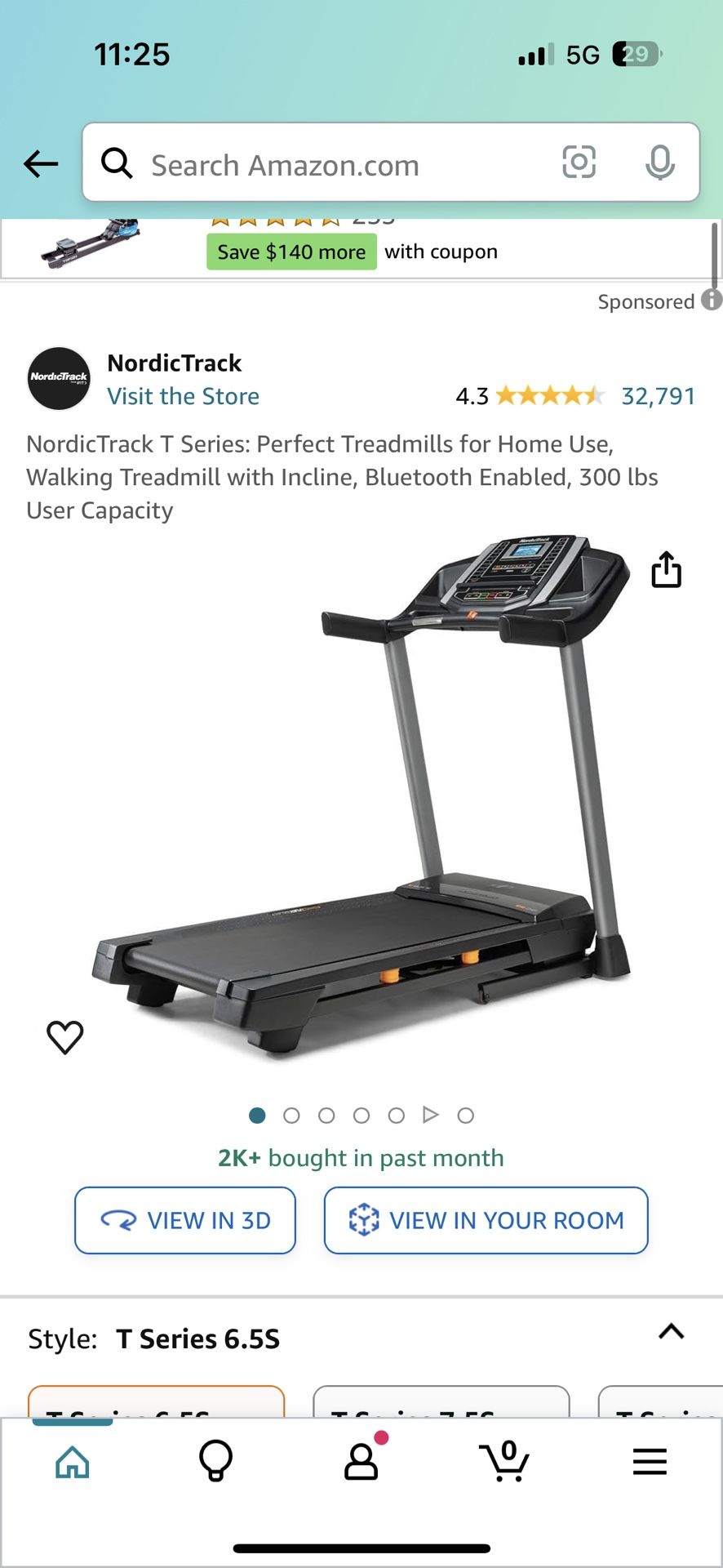 NordicTrack T Series 6.5S Treadmill