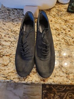 Capezio Black leather Lace-Up Dance Shoes