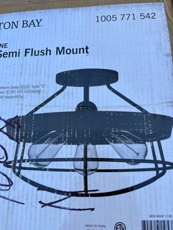 Hampton Bay Semi Flush Mount Ceiling Light