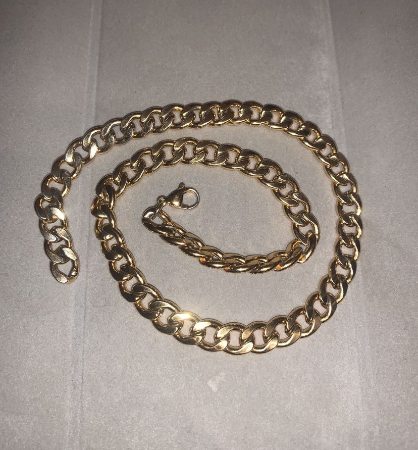 Gold Plated Cuban Link Chain