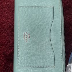 Turquoise Coach Wallet