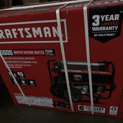 CRAFTSMAN Performance Recoil Start 7500 / 6000 -Watt Gasoline Single fuel Portable Generator