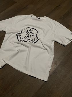 Moncler White Logo Graphic T-Shirt