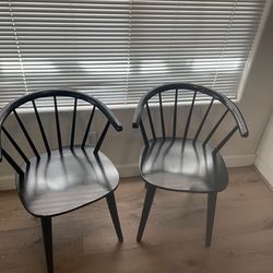 2 Black Dining chairs