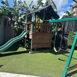 Playground swingset slide