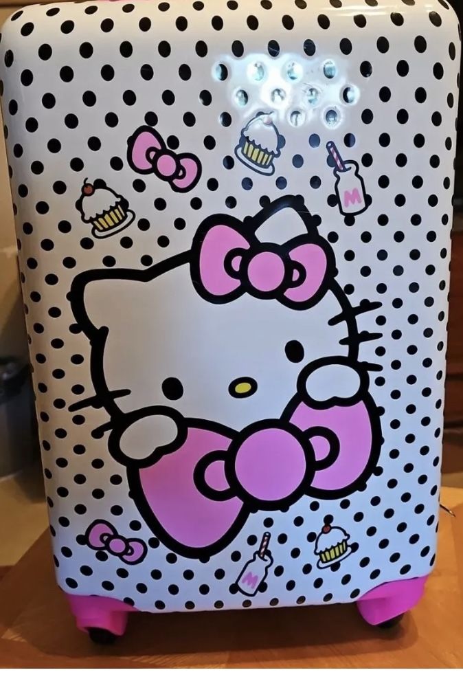 Hello kitty polka dot suitcase (Two Available )