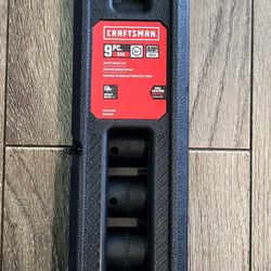 CRAFTSMAN Impact Socket Set, SAE, 3/8", 9Piece (CMMT15880)
 (BRAND NEW FACTORY SEALED)