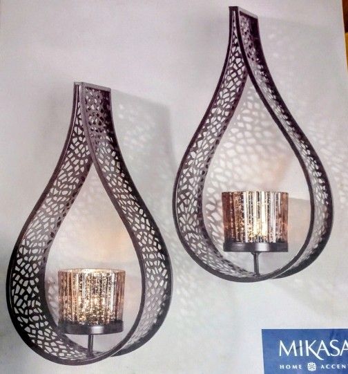 Vintage Mikasa Wall Candle Holders Pair