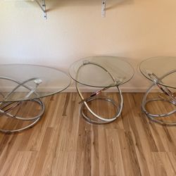 Glass Coffee Table Set