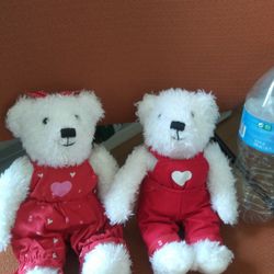 Two Teddy Kissing Bears For Valentine's Day