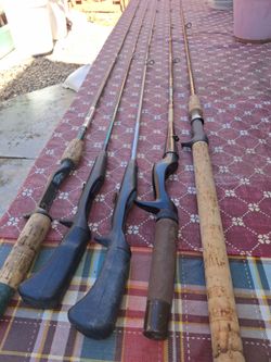 Older Vintage  Baitcaster rods.