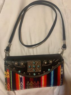 Western Serape Crossbody Wallet Purse