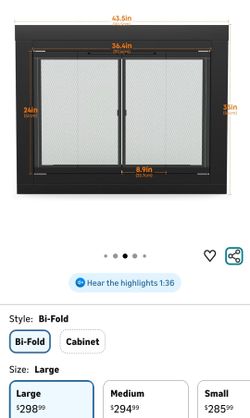 Stanbroil Fireplace Glass Bi-fold Style Door - NEW FACTORY SEALED