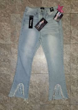 Simple society flare super high rise denim jeans new