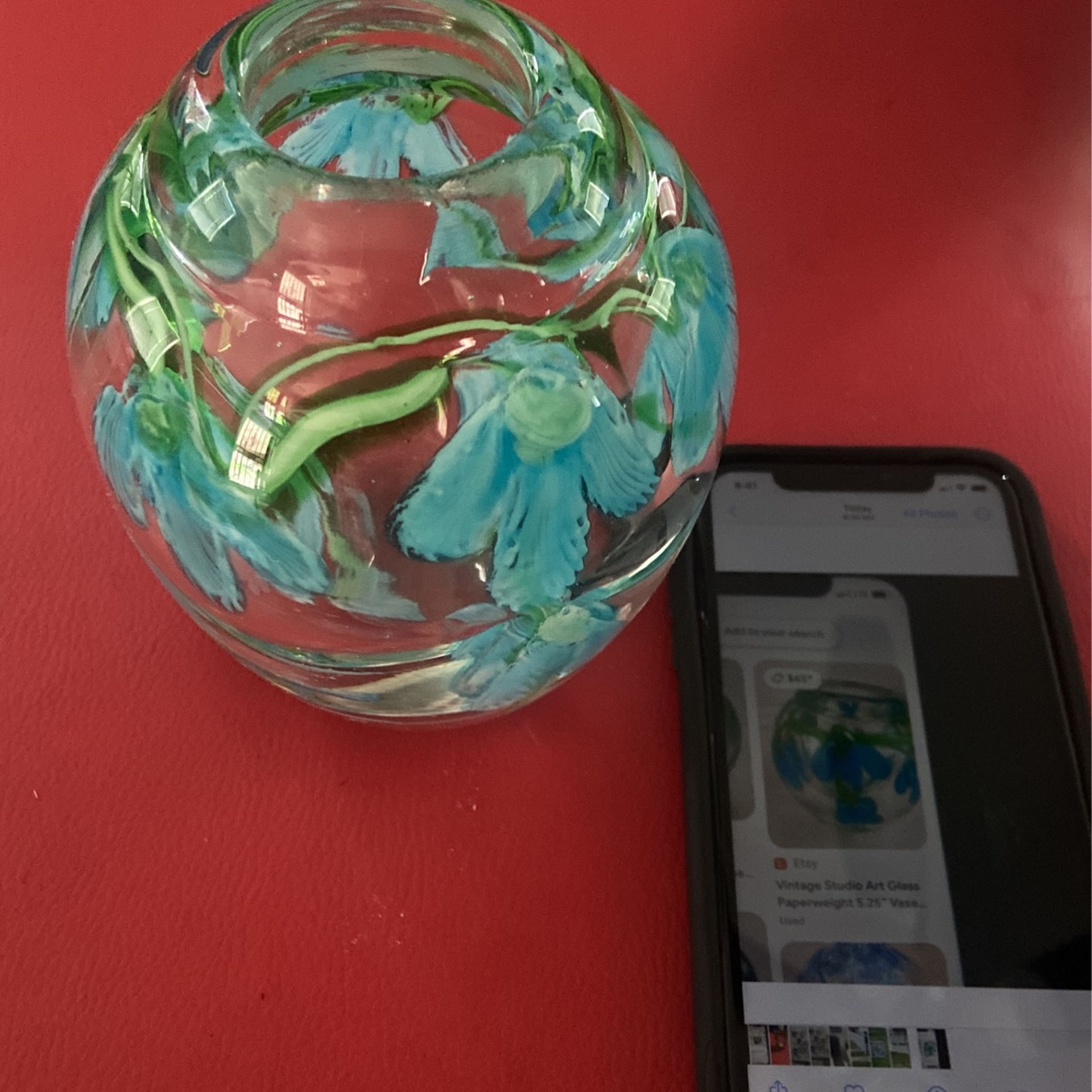 Vintage Studio Art Glass Paperweight