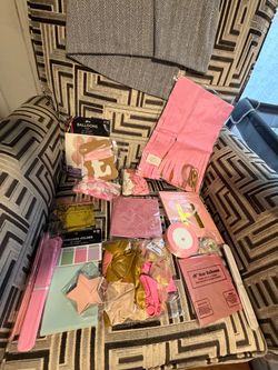 Pink birthday decor